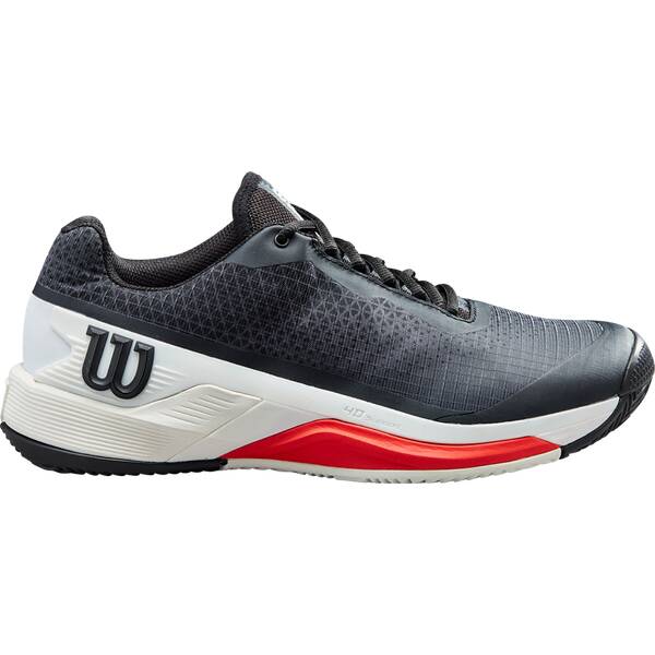 WILSON Herren Tennisoutdoorschuhe RUSH PRO 4.0 CLAY Bk/Wh/Poppy Red von Wilson