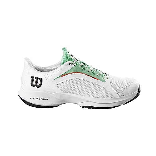 Wilson Damen Hurakn 2.0 Padel Sneakers, White/Biscay Green, 35 EU von Wilson