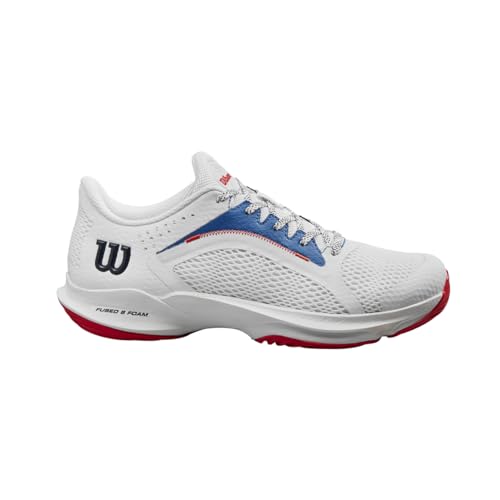 Wilson Damen Hurakn 2.0 Tennisschuh, Weiß Deja Vu Blau Rot, 40 EU von Wilson