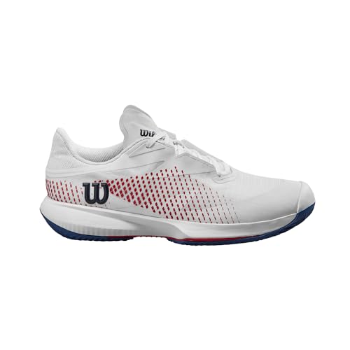 Wilson Damen KAOS Swift 1.5 Clay Tennis Shoe, White/Deja Vu Blue Red, 40 2/3 EU von Wilson