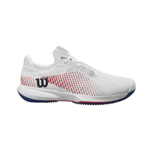 Wilson Damen KAOS Swift 1.5 Tennis Shoe, White/Deja Vu Blue Red, 41 1/3 EU von Wilson