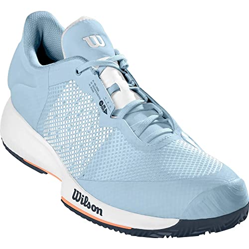 Wilson Damen KAOS Swift Clay Tennisschuh, Baby Blue/White/Cantaloupe, 38.5 EU von Wilson