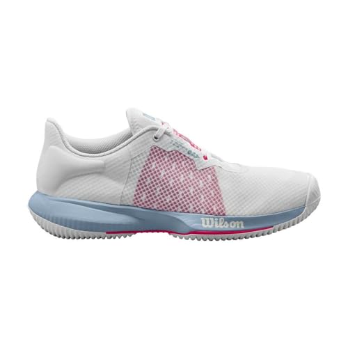 Wilson Damen KAOS Swift Tennisschuh, White/Blue Fog/Love Potion, 40.5 EU von Wilson