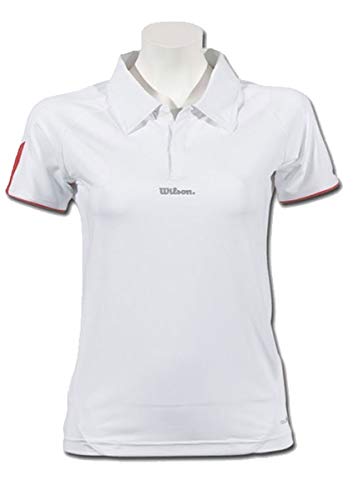 Wilson Damen Performance Polo weiß/rosé WRE10830014, Größe:XS, Farbe:weiß-rose von Wilson