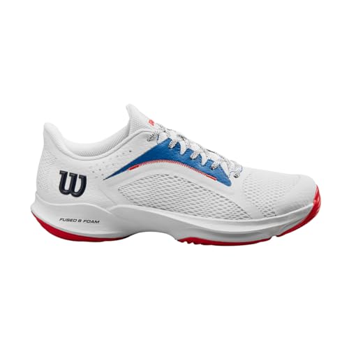 Wilson Herren Hurakn 2.0 Tennisschuh, Weiß Deja Vu Blau Rot, 42 EU von Wilson