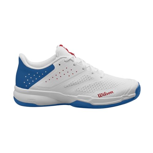 Wilson Herren KAOS Stroke 2.0 Tennis Shoe, White/Deja Vu Blue Red, 48 EU von Wilson