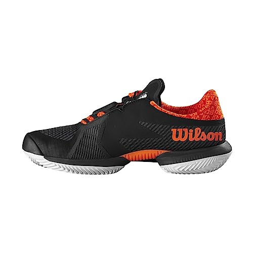 Wilson Herren KAOS Swift 1.5 Clay Sneaker, Black/Phantom/Shocking Orange, 40 2/3 EU von Wilson