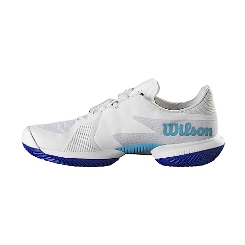 Wilson Herren KAOS Swift 1.5 Clay Sneaker, White/Blue Atoll/Lapis Blue, 40 EU von Wilson