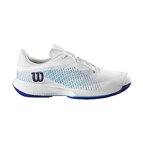 Wilson Herren KAOS Swift 1.5 Clay Sneaker, White/Blue Atoll/Lapis Blue, 40 EU von Wilson