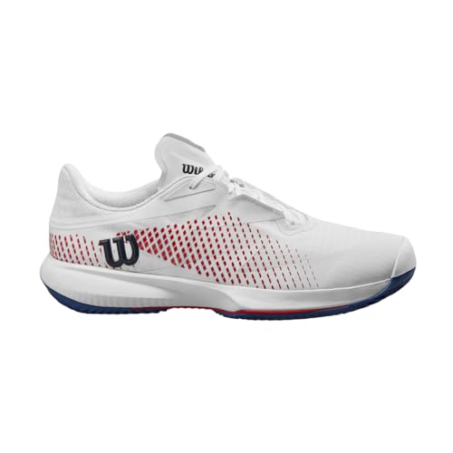 Wilson Herren KAOS Swift 1.5 Clay Tennis Shoe, White/Deja Vu Blue Red, 47 1/3 EU von Wilson