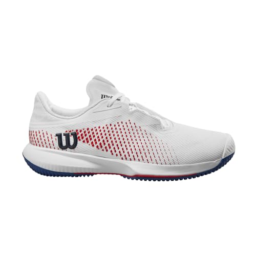 Wilson Herren KAOS Swift 1.5 Tennis Shoe, White/Deja Vu Blue Red, 48 EU von Wilson