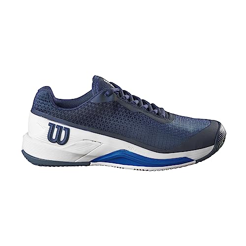 Wilson Herren Rush Pro 4.0 Clay Sneaker, Navy Blazer/White/Lapis Blue, 40 EU von Wilson