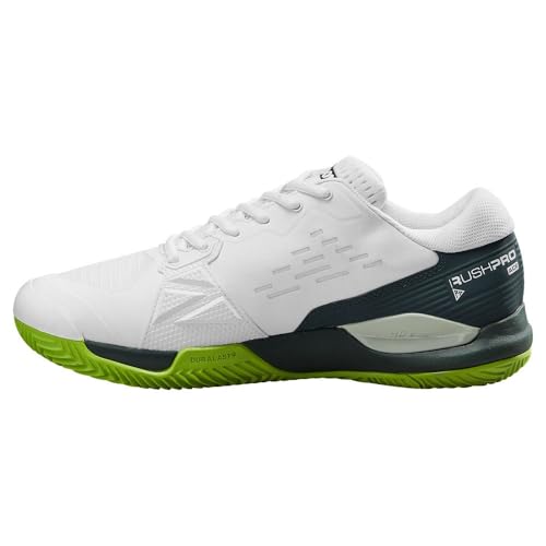 Wilson Herren Rush Pro Ace Clay Tennisschuh, White Ponderosa Pine Jasmine Green, 43 EU von Wilson