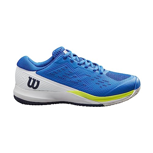 Wilson Herren Rush Pro Ace Sneaker, Lapis Blue/White/Safety Yellow, 39 1/3 EU von Wilson