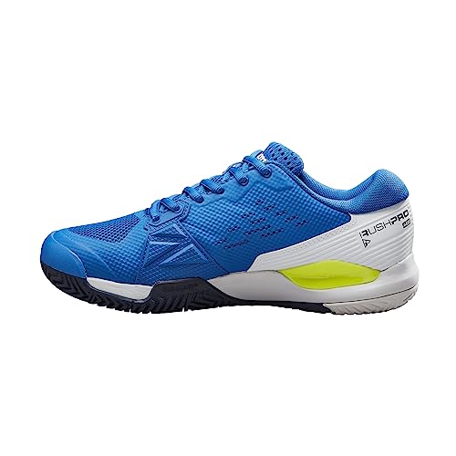 Wilson Herren Rush Pro Ace Sneaker, Lapis Blue/White/Safety Yellow, 39 1/3 EU von Wilson