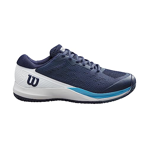 Wilson Herren Rush Pro Ace Sneaker, Navy Blazer/White/Blue Atoll, 39 1/3 EU von Wilson