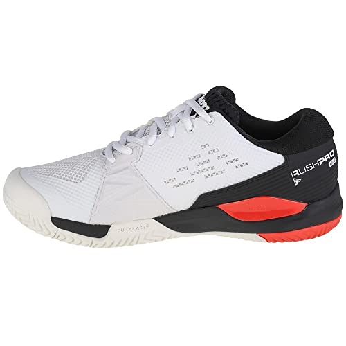 Wilson Herren Rush Pro Ace Tennisschuh, White/Black/Poppy Red, 44 2/3 EU von Wilson