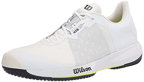 Wilson Herren Tennisschuhe, KAOS SWIFT, Weiß/Grau/Gelb, 42 2/3, Für alle Bodenbeläge, Alle Spielertypen, WRS327520E085 von Wilson