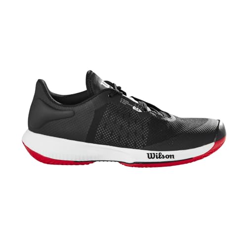 Wilson Herren Tennisschuhe, KAOS SWIFT Clay, Schwarz/Hellblau/Rot, 42, Für Sandplatz, Alle Spielertypen, WRS327760E080 von Wilson