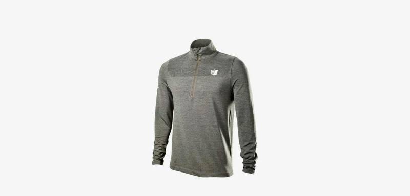 Wilson Longsweatshirt Wilson Layer Thermal Tech Grau / Kaki Herren S von Wilson