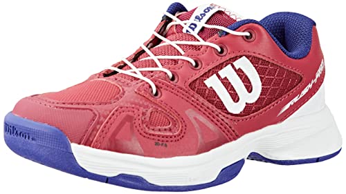 Wilson Mädchen Tennisschuhe, RUSH PRO JR QL, Pink/Weiß/Blau, 28, Für alle Bodenbeläge, Alle Spielertypen, WRS327900E105 von Wilson