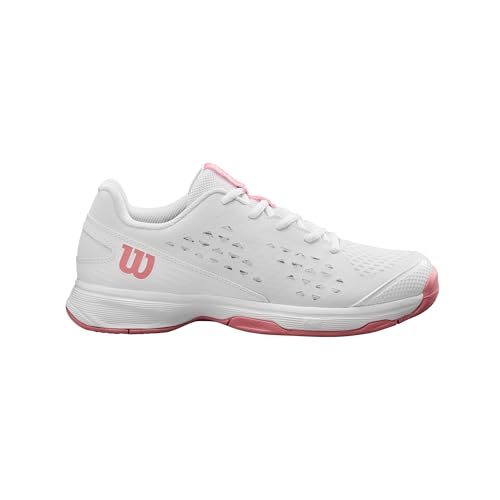 Wilson Rush PRO JR L Tennisschuh, White/White/Mauveglow, 36 2/3 EU Wilson Rush PRO JR L Tennisschuh, White/White/Mauveglow, 36 2/3 EU von Wilson