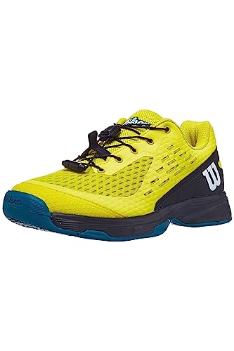 Wilson Rush Pro 4 Tennisschuh, Sulphur Spring/Black/Blue Coral, 39 EU von Wilson