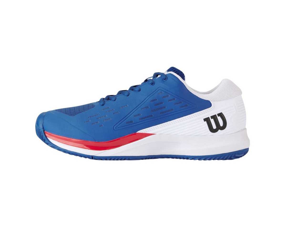 Wilson Rush Pro Ace Clay/Sandplatz (Stabilität, 2E/weit) 2025 blau/weiss Tennisschuh von Wilson