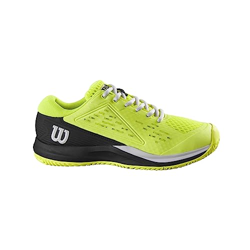 Wilson Rush Pro Ace Jr Sneaker, Safety Yellow/Black/White, 35 1/3 EU von Wilson