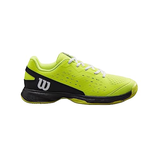 Wilson Rush Pro Jr L Sneaker, Safety Yellow/Black/White, 37 1/3 EU von Wilson