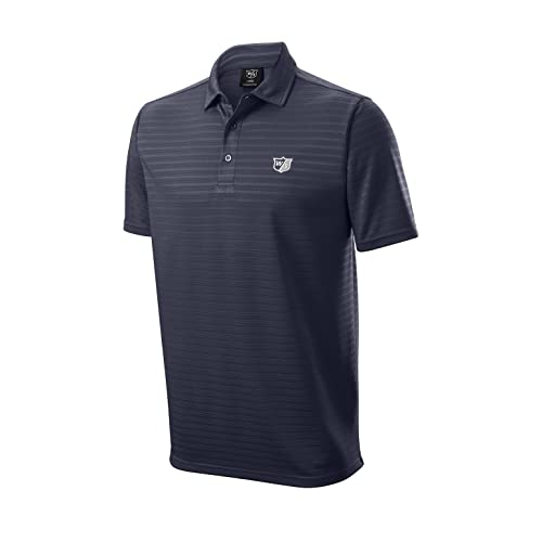 Wilson Staff Herren Gestreiftes Golf-Poloshirt, Polyester von Wilson