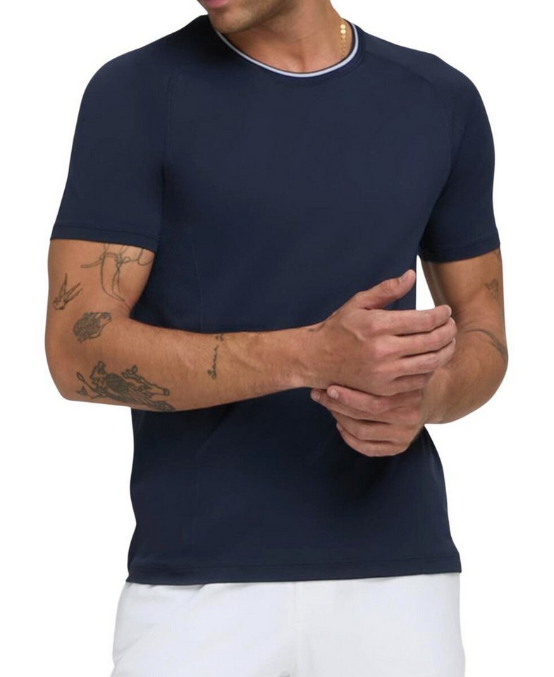 Wilson T-Shirt Crew Team Seamless navyblau Herren von Wilson