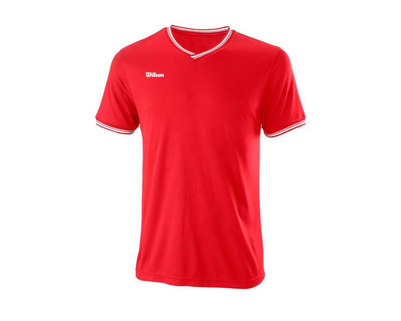 Wilson T-Shirt Tennis Team II High V-Neck rot Herren von Wilson