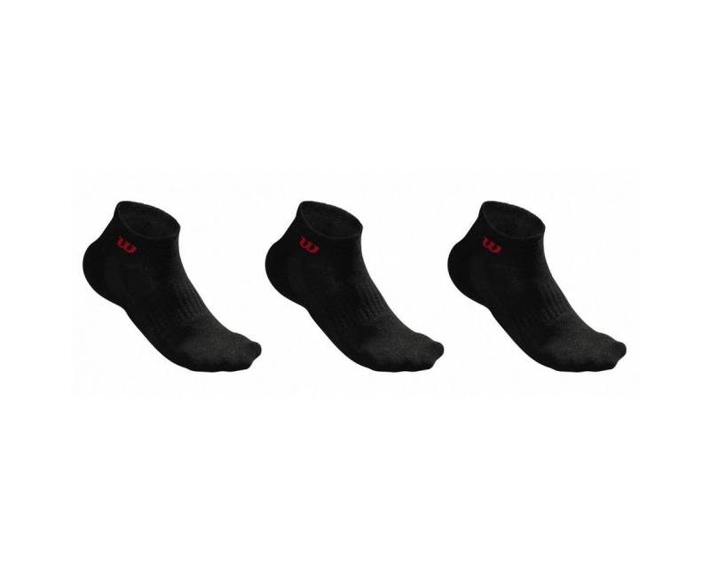 Wilson Tennissocken Quarter schwarz Herren - 3 Paar von Wilson