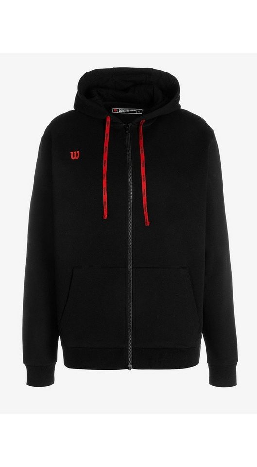 Wilson Trainingsjacke Fundamentals Cotton Zip mit Kapuze (Baumwolle) schwarz Herren von Wilson