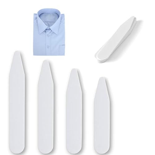 Wilsonzin 60 Pcs Kragenstäbchen für Herrenhemden in 4 Größen, Hemdkragen StäBchen,Hemd KragenstäBchen,hemd kragenstäbchen,Kragenstege Herren Kragenverstärker Hemd für Vater Ehemann von Wilsonzin