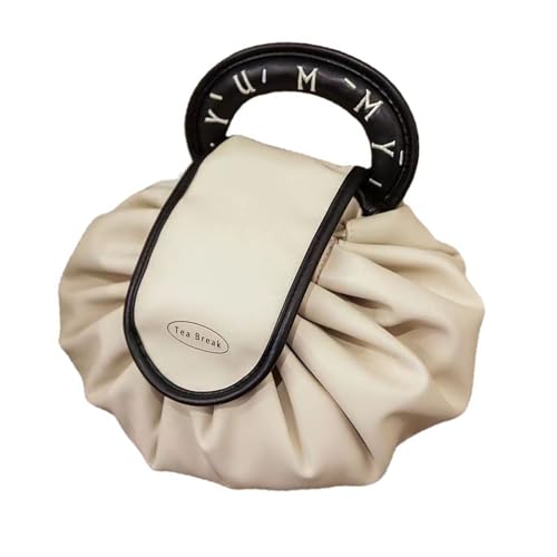 Wilsonzin Kordelzug Make-Up Bag Kosmetiktasche Damen Make-Up-Aufbewahrungstasche mit Kordelzug Reise-Kosmetiktasche Großem,One-Step Organizer Makeup Tasche Kosmetikbeutel für Lazy Damen von Wilsonzin