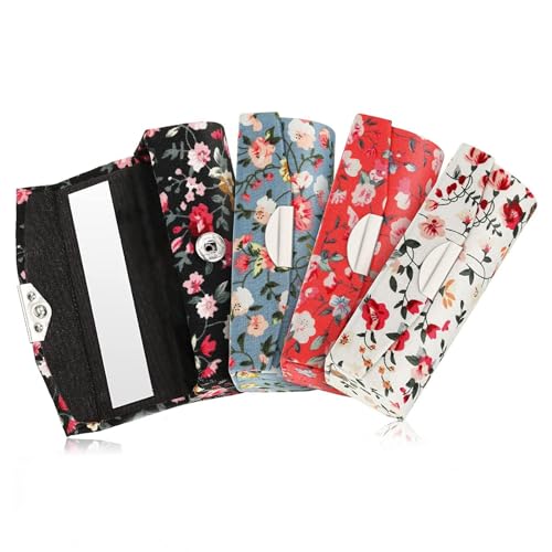 Wilsonzin Lippenstiftetui mit Spiegel Kosmetische Aufbewahrungsbox Lippenstift Organizer gemütlich in Eine Handtasche Oder Eine Tasche, für Den Täglichen Gebrauch, Party, Dating 4pcs von Wilsonzin