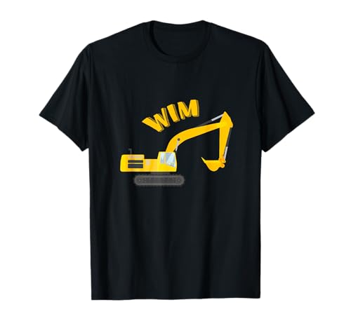 Wim Vorname Jungen Personalisiertes Bagger T-Shirt Wim Vorname Jungen Personalisiertes Bagger T-Shirt von Wim Namen Shirts für Kinder