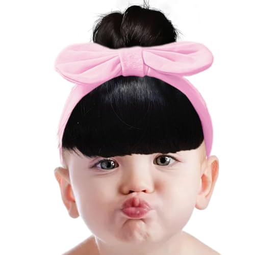 Wimnqie Süße Baby Perücke Mit Schleifenkranz | Schleifen Ponyfrisur für Kleinkinder | Niedlicher Haarschmuck Leicht Anzulegen für Familienfeiern Feste und Feiern von Wimnqie