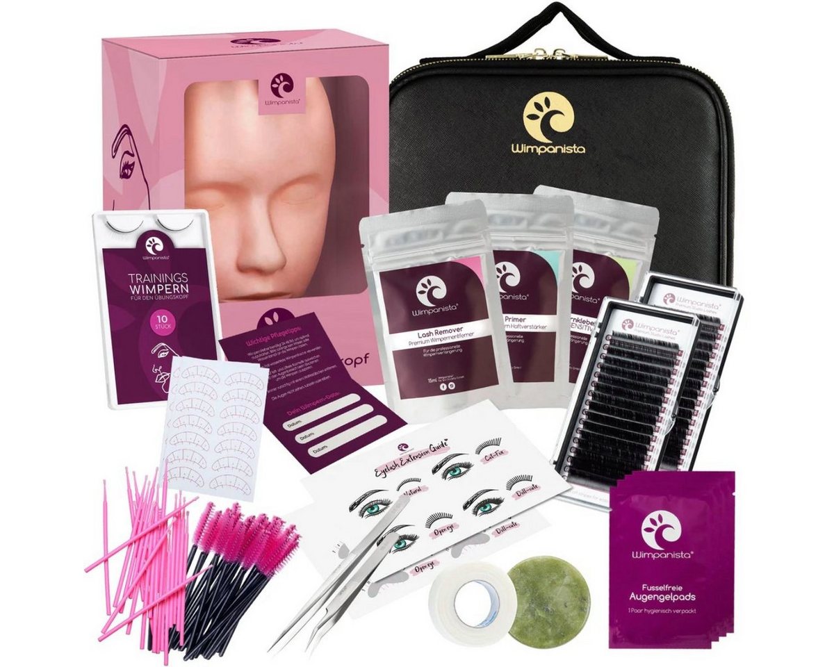 Wimpanista Einzelwimpern 19-teiliges Wimpernverlängerung Set 1:1 Ausbildung Starter, 19 tlg. von Wimpanista