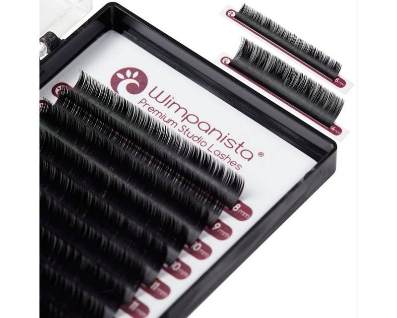 Wimpanista Einzelwimpern Volumenwimpern D Curl 0.07mm, 1 tlg., Mixbox 8-14mm für die professionelle Wimpernverlängerung von Wimpanista