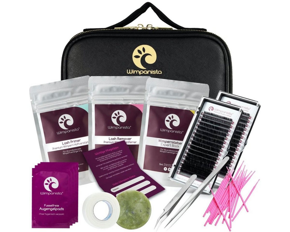 Wimpanista Einzelwimpern Wimpernverlängerung Set 1:1 Technik, 13 tlg. von Wimpanista