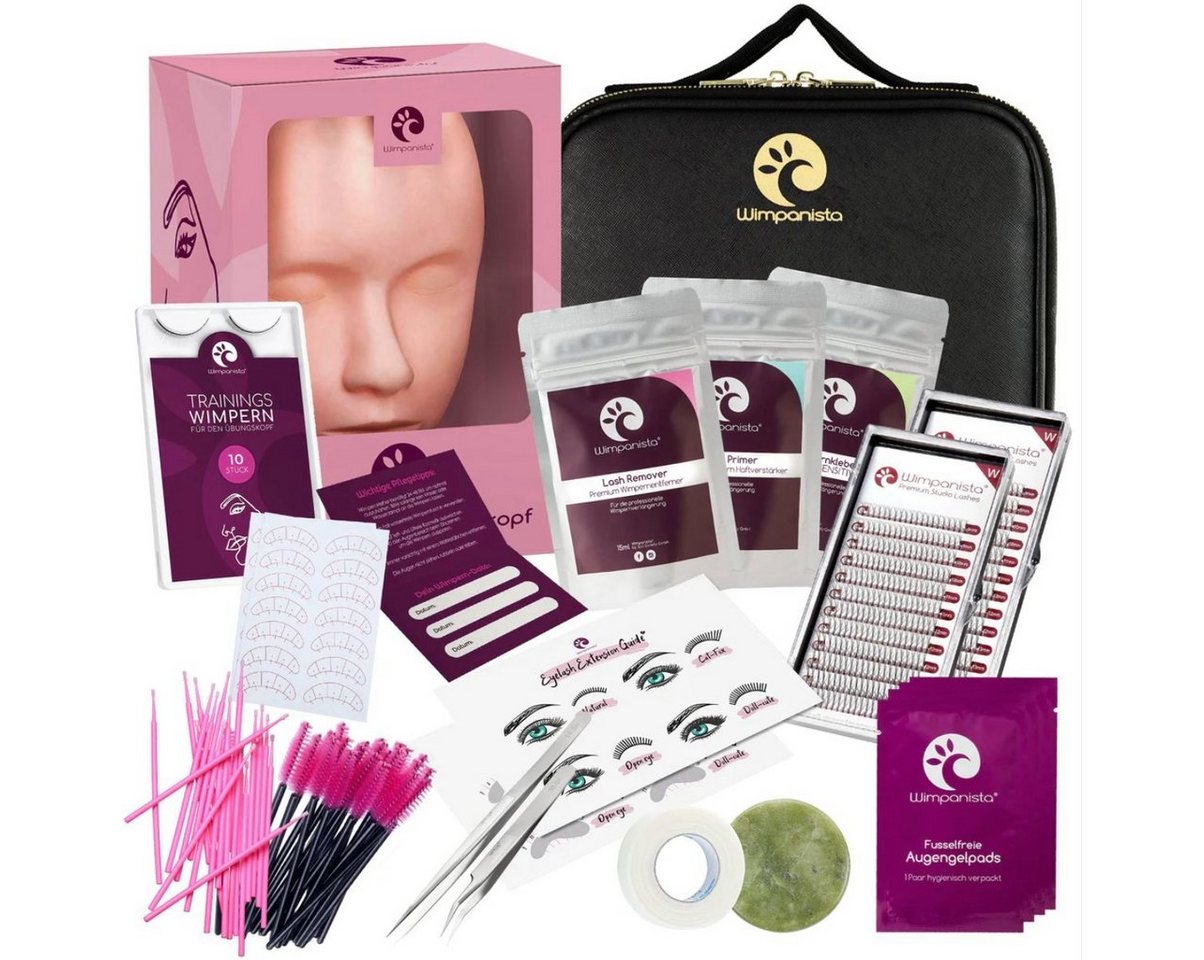 Wimpanista Einzelwimpern Wimpernverlängerung Set Fächer Ausbildung, 19 tlg. von Wimpanista