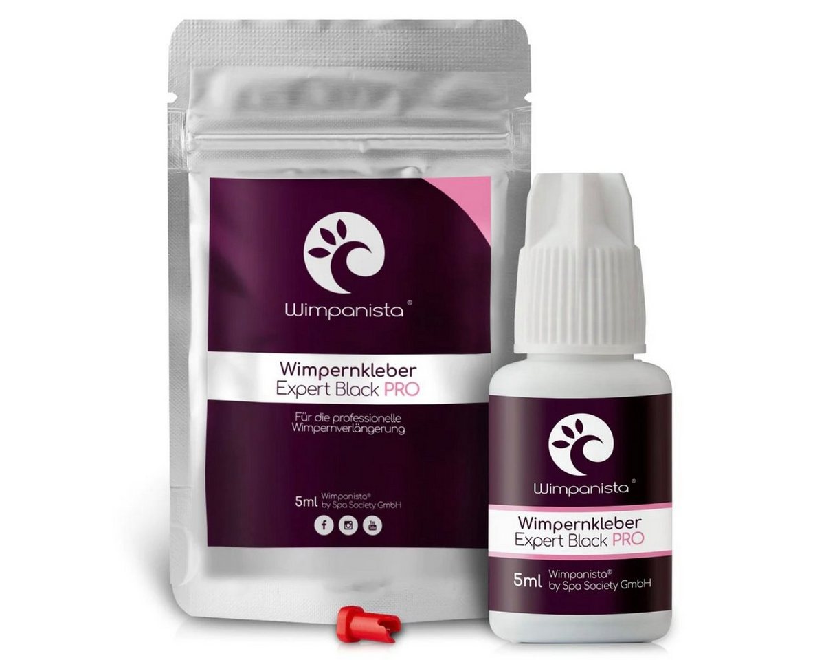 Wimpanista Wimpernkleber Expert Black PRO. Trocknungszeit 0.5-1 Sek., für die professionelle Wimpernverlängerung von Wimpanista