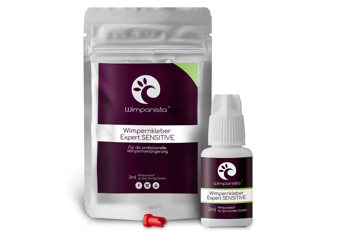 Wimpanista Wimpernkleber Expert SENSITIVE. Trocknungszeit 3-4 Sek., für die professionelle Wimpernverlängerung von Wimpanista