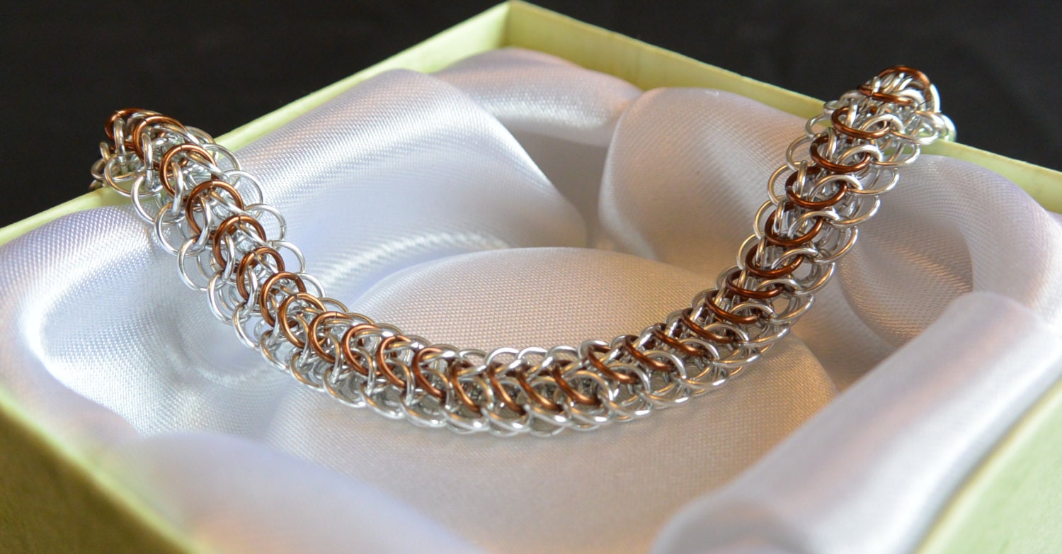 Silber/Bronze Dragonback Chainmail Armband Silber/Bronze Dragonback Chainmail Armband von WimsiDesign