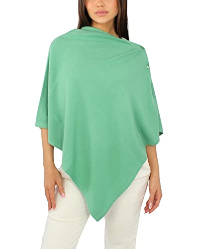 Win's Damen-Poncho aus Kaschmir-Mischgewebe, hergestellt in Italien, apfelgrün, One size von Win's