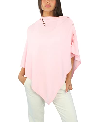 Win's Damen Poncho aus Kaschmirgemisch - Made in Italy, hellrosa, One size von Win's