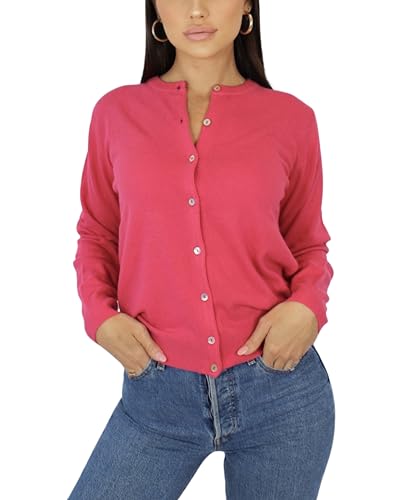 Win's Damen-Weste aus Kaschmir – hergestellt in Italien, Rosa, Small von Win's